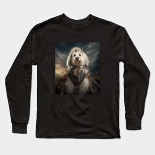 Stately English Sheepdog - Medieval English Princess Long Sleeve T-Shirt